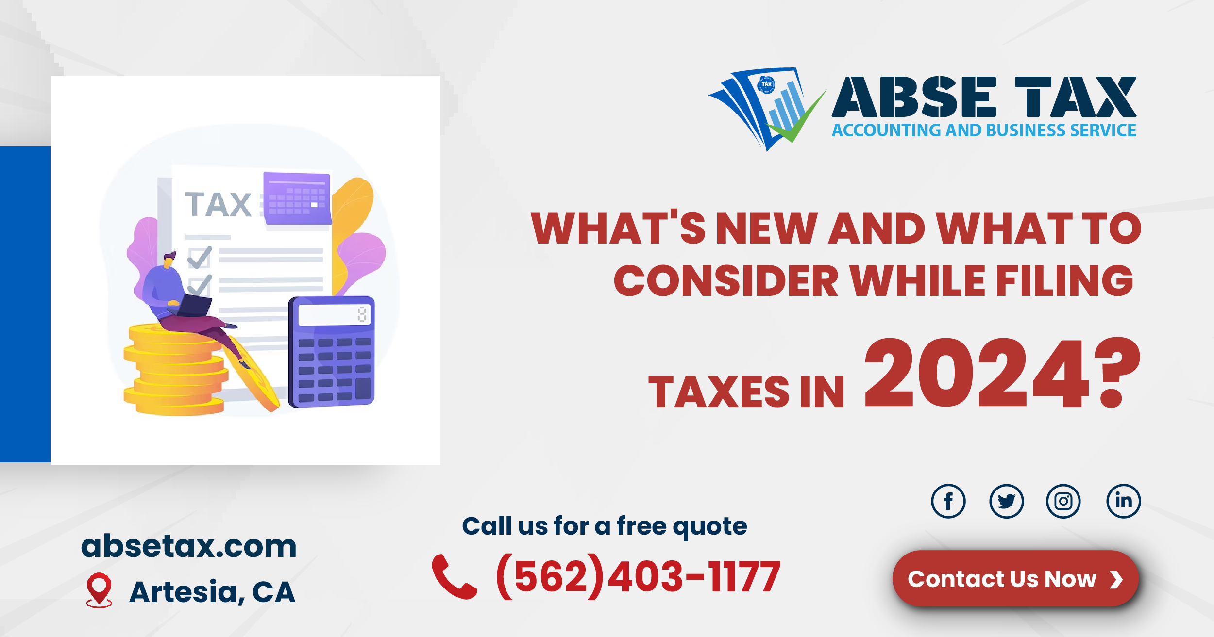 What's New and What to Consider While Filing Taxes in 2024? Abse Tax